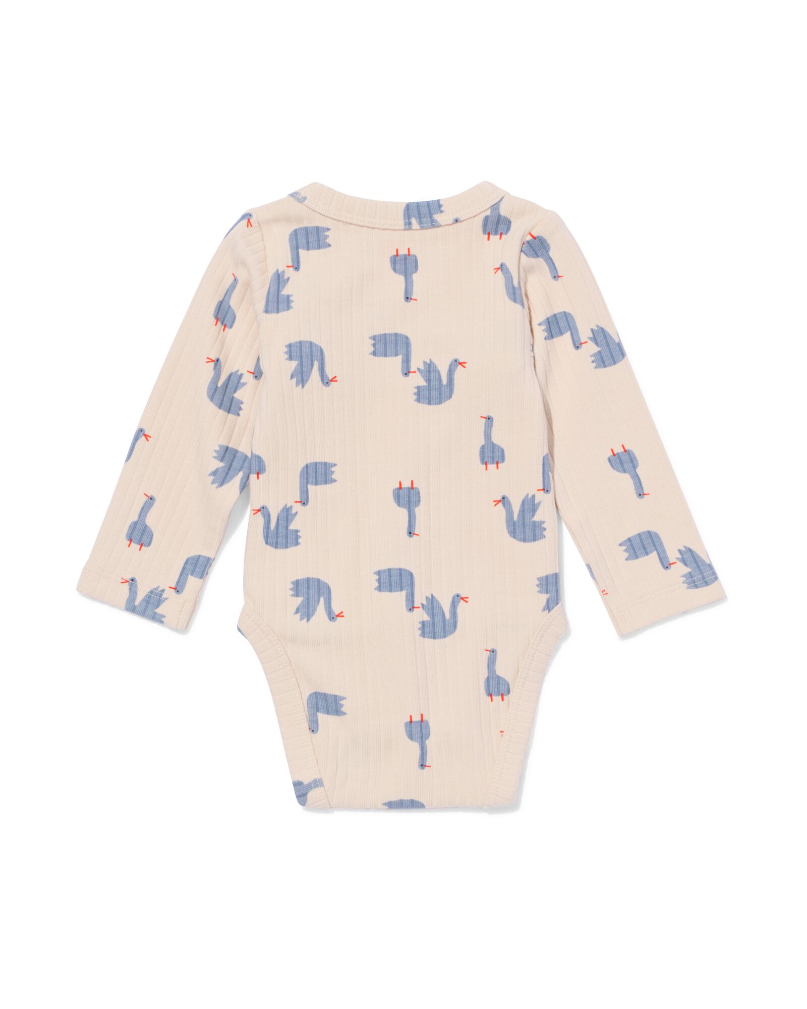 barboteuse cache-c&oelig;ur nouveau-n&eacute; LENZING&trade; ECOVERO&trade; c&ocirc;tel&eacute;e petits canards &eacute;cru - 33429520ECRU - HEMA