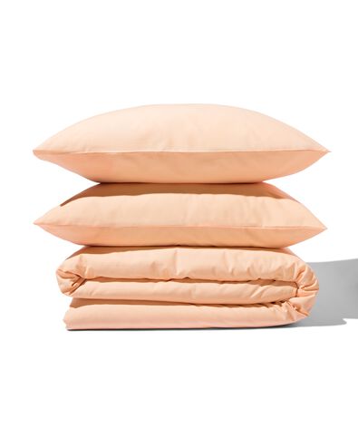 housse de couette 240x200/220cm coton doux p&ecirc;che - 5750060 - HEMA