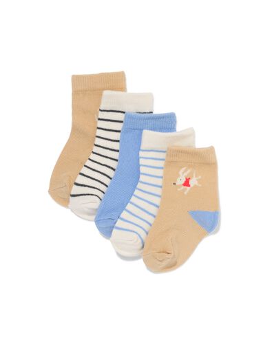 chaussettes b&eacute;b&eacute; chiens - 5 paires sable sable - 4731220SAND - HEMA