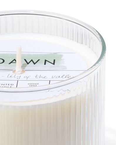 bougie parfum&eacute;e en verre stri&eacute; &Oslash;10x10 aube - 13502385 - HEMA