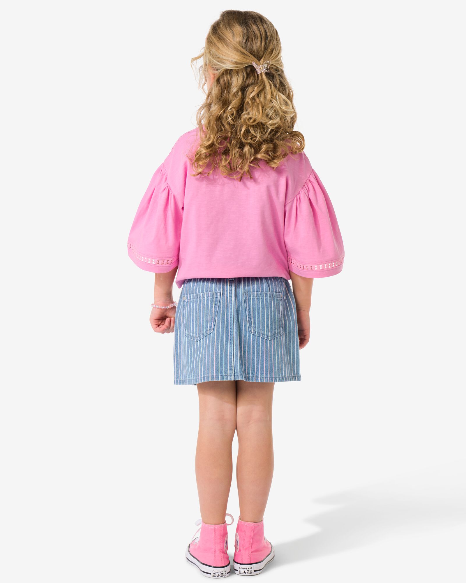 kinderrok strepen lichtblauw lichtblauw - 30850079LIGHTBLUE - HEMA