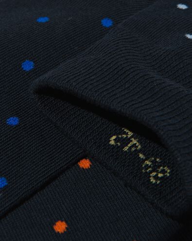 5 paires de chaussettes homme avec coton pois bleu foncé 43/46 - 4131832 - HEMA