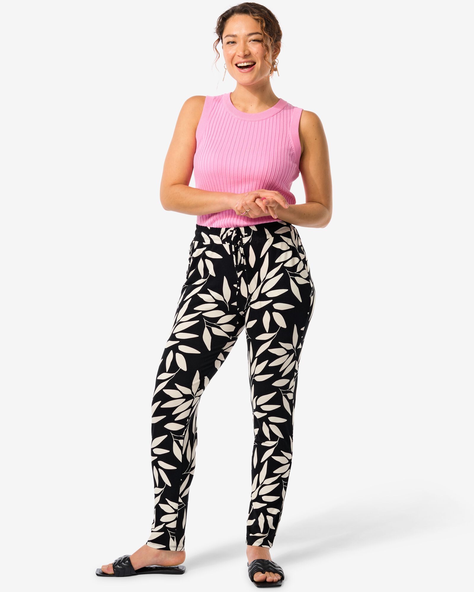 Damen-Hose Mila schwarz/wei&szlig; - 36267350BLACKWHITE - HEMA