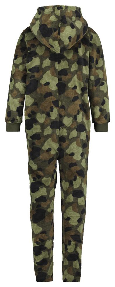 kinder onesie fleece camouflage groen - 1000025327 - HEMA