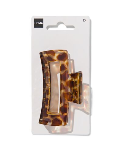 vierkante haarclip 8cm tortoise - 11870223 - HEMA