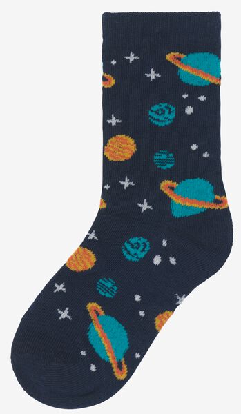 kinder sokken met katoen - 5 paar blauw 35/38 - 4360054 - HEMA