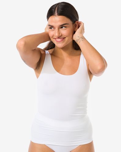 dameshemd naadloos micro wit - 1000002074 - HEMA