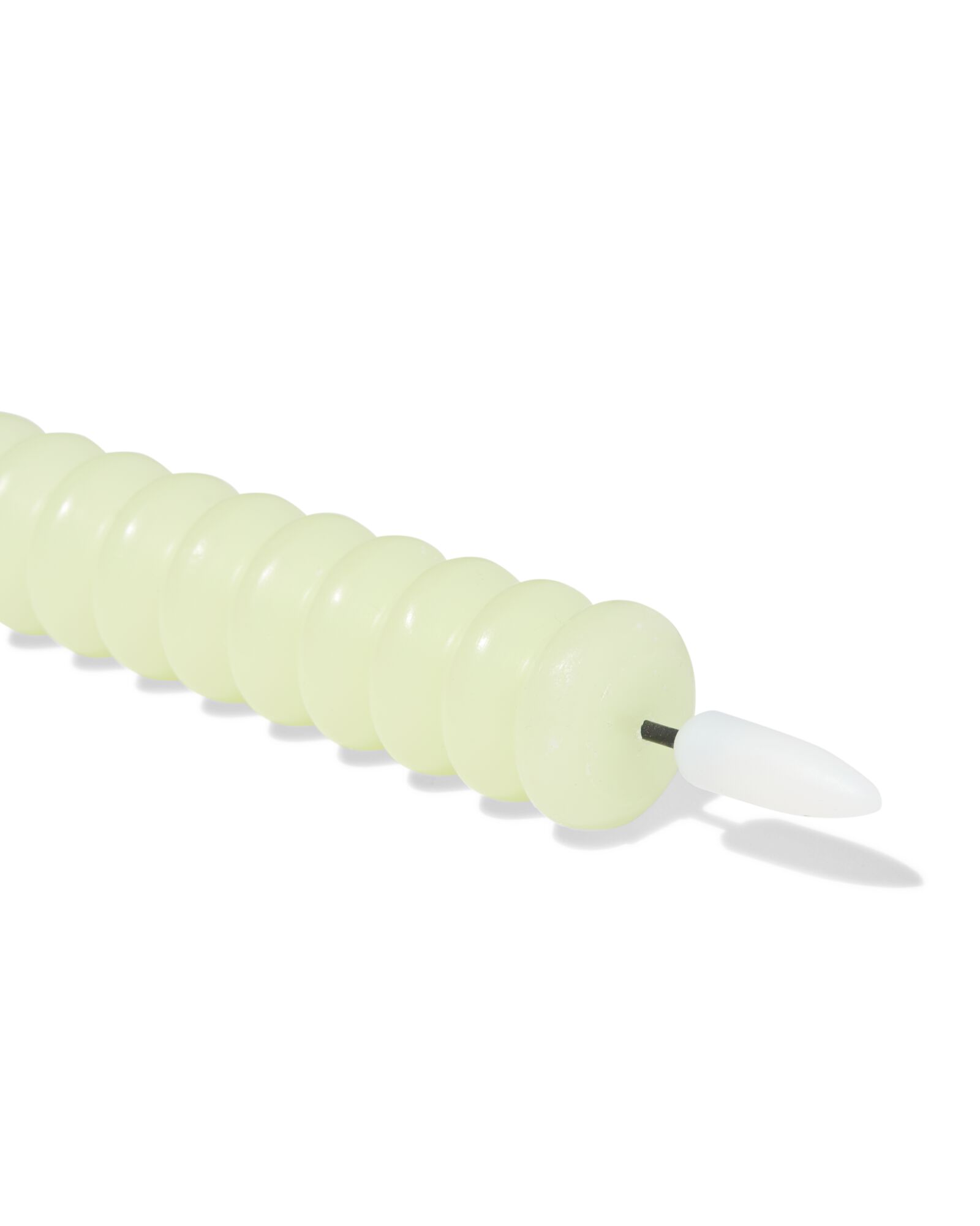 LED-Haushaltskerze, &Oslash; 2,3 &times; 29 cm, mit Rippenstruktur, Hellgr&uuml;n - 13550125 - HEMA