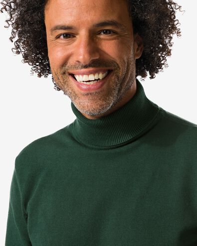 col roul&eacute; homme Marco vert fonc&eacute; vert fonc&eacute; - 2117030DARKGREEN - HEMA