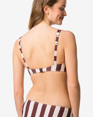 Damen-Bikinioberteil Anette mit Blockstreifen braun - 22360470BROWN - HEMA