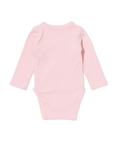 Newborn Mitwachsender Wickelstrampler, gerippt hellrosa hellrosa - 33438720LIGHTPINK - HEMA
