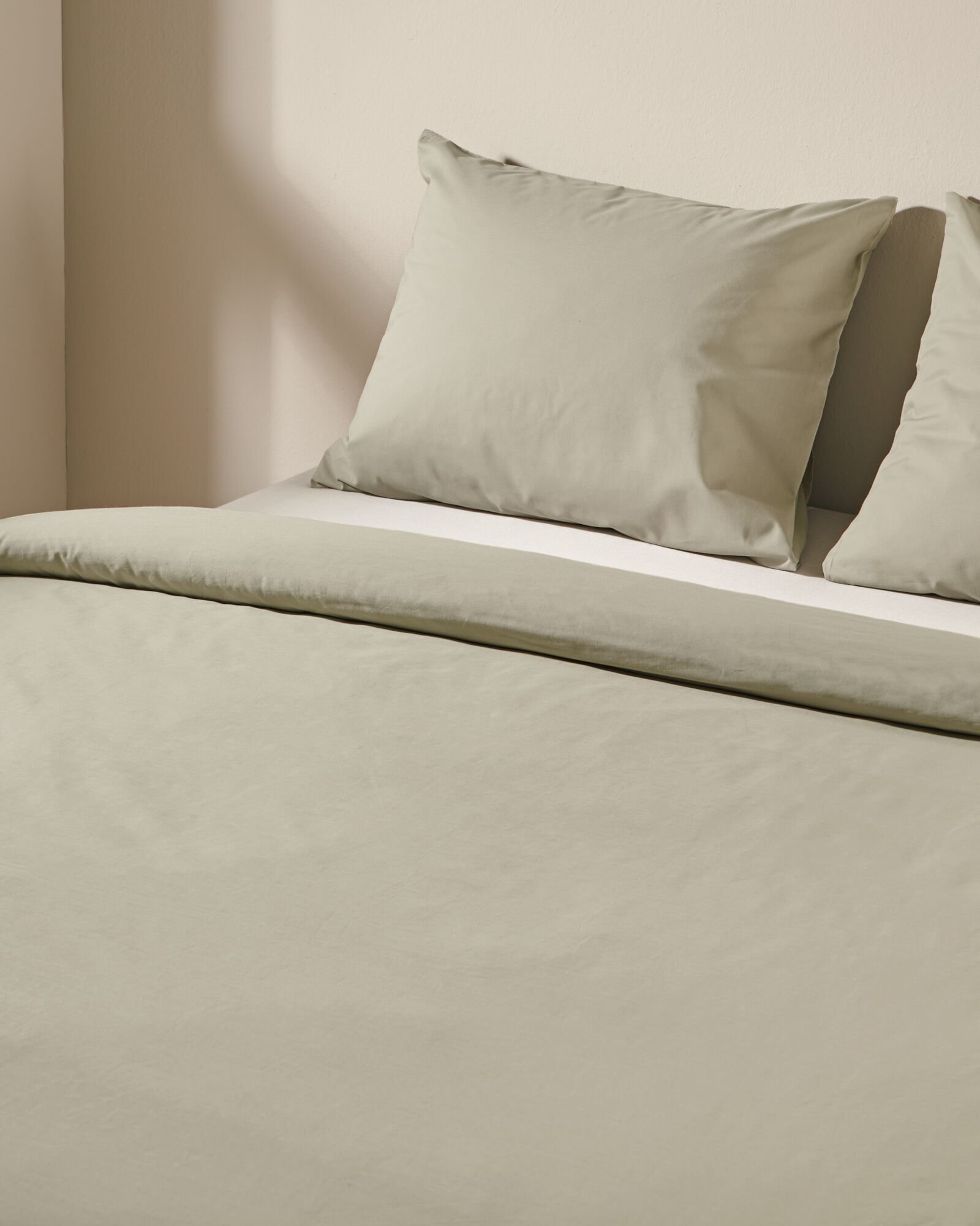 Bettbezug 200x200/220 cm, weiche Baumwolle, grau-gr&uuml;n - 5790141 - HEMA