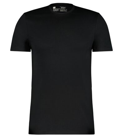2er-Pack Herren-T-Shirts, Regular Fit, Rundhalsausschnitt schwarz S - 34277033 - HEMA