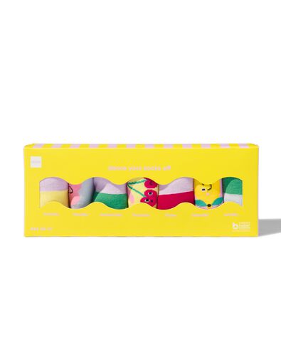 7 paires de chaussettes avec coton fruit pointures 36-41 boîte cadeau - 61170055 - HEMA