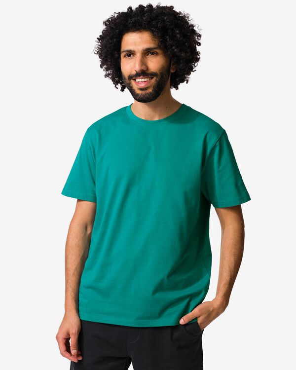t-shirt homme coupe classique vert clair vert clair - 2190410LIGHTGREEN - HEMA