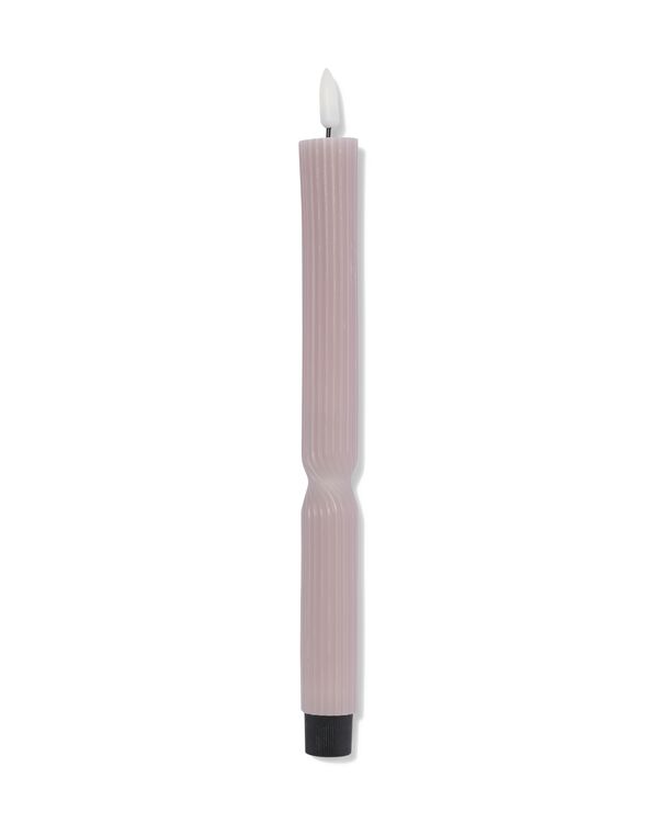 bougie LED de table ⌀2,3 x 29 cm rayures naturelle - 13550155 - HEMA