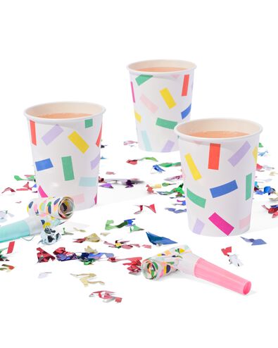 Becher Konfetti 8 St&uuml;ck - 14250057 - HEMA