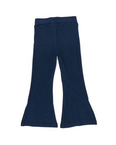 pantalon enfant côtelé pattes déléphant bleu foncé bleu foncé - 1000026161 - HEMA