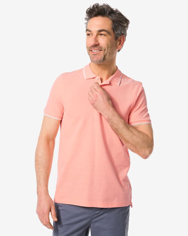 Herren-Poloshirt, Piqué rosa rosa - 2115704PINK - HEMA