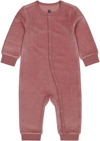Baby-Pyjama, gerippt rosa rosa - 1000028780 - HEMA
