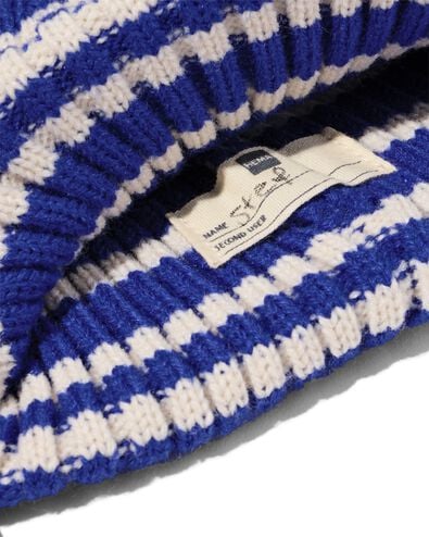 Babym&uuml;tze, gerippt, mit Streifen blau 62/74 - 33200356 - HEMA