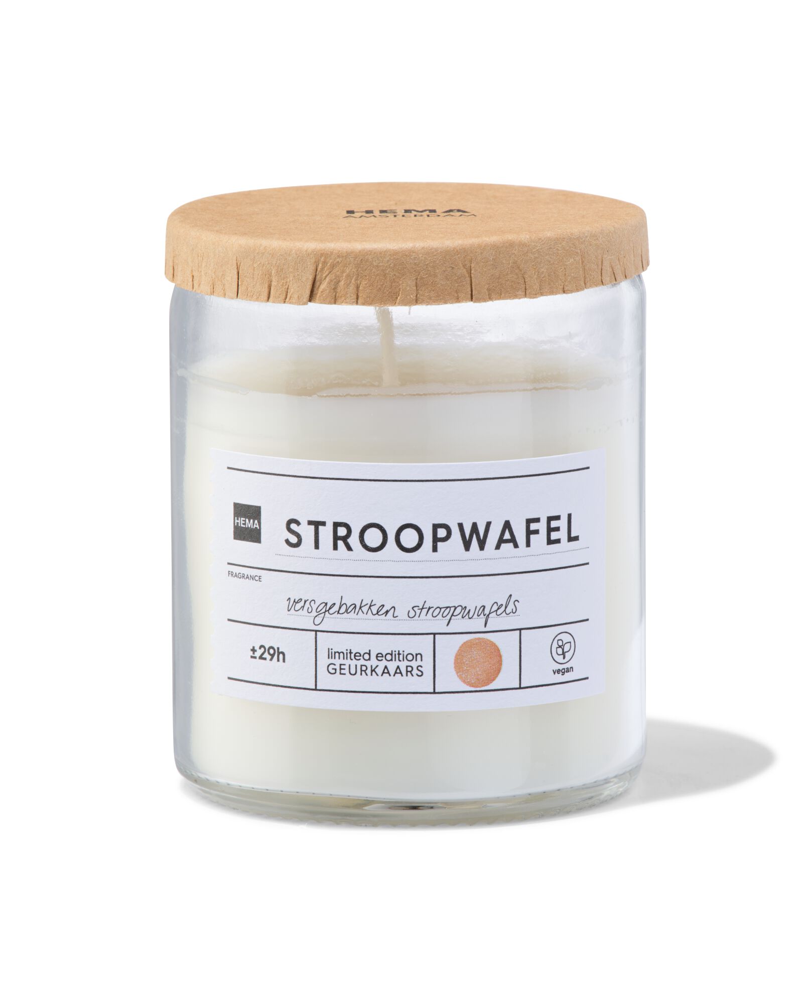 bougie parfum&eacute;e en verre gaufre hollandaise - 13540004 - HEMA