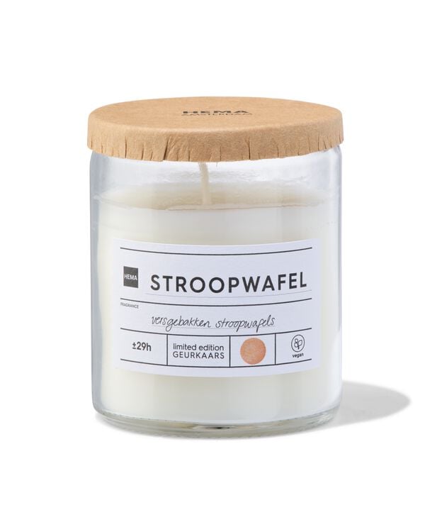 bougie parfum&eacute;e en verre gaufre hollandaise - 13540004 - HEMA