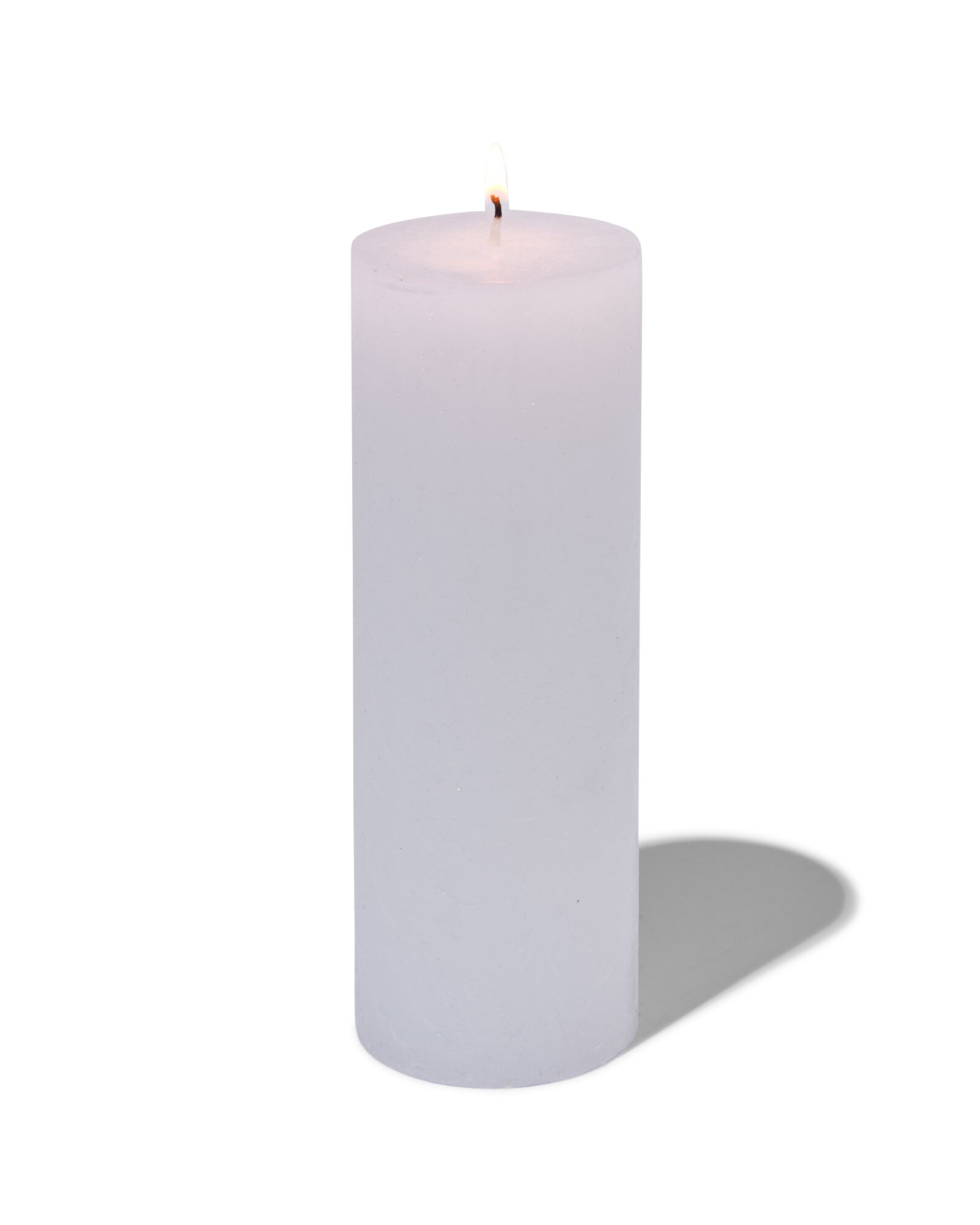 bougie rustique blanc 7 x 19 - 13500816 - HEMA