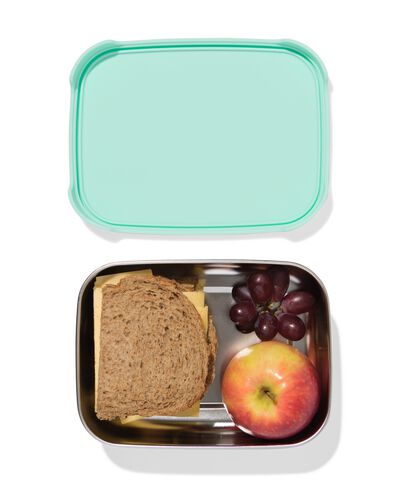 lunch box 18,9 x 14,3 x 5,8 cm inox bleu clair - 80690023 - HEMA
