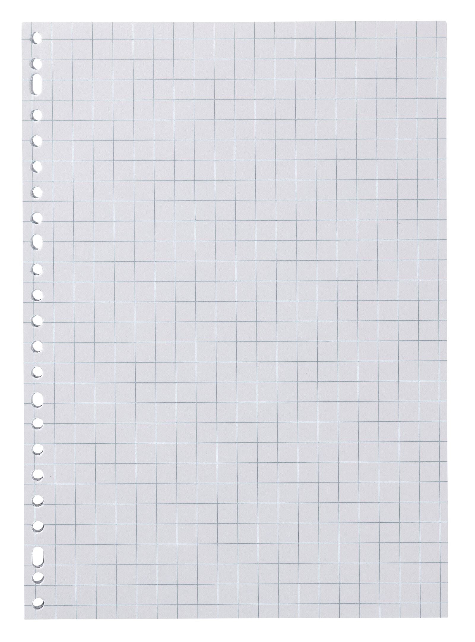 100 feuilles perfor&eacute;es &agrave; carreaux 10x10mm - 14122302 - HEMA