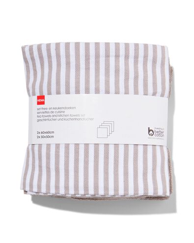 4er-Pack Geschirr- und K&uuml;chenhandt&uuml;cher, braun - 5440264 - HEMA