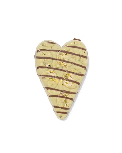 chocolade hart wit pistache hart 125g - 24429830 - HEMA