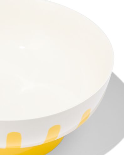 saladier sur pied Ø26cm - new bone blanc et jaune - vaisselle dépareillée - 9650039 - HEMA