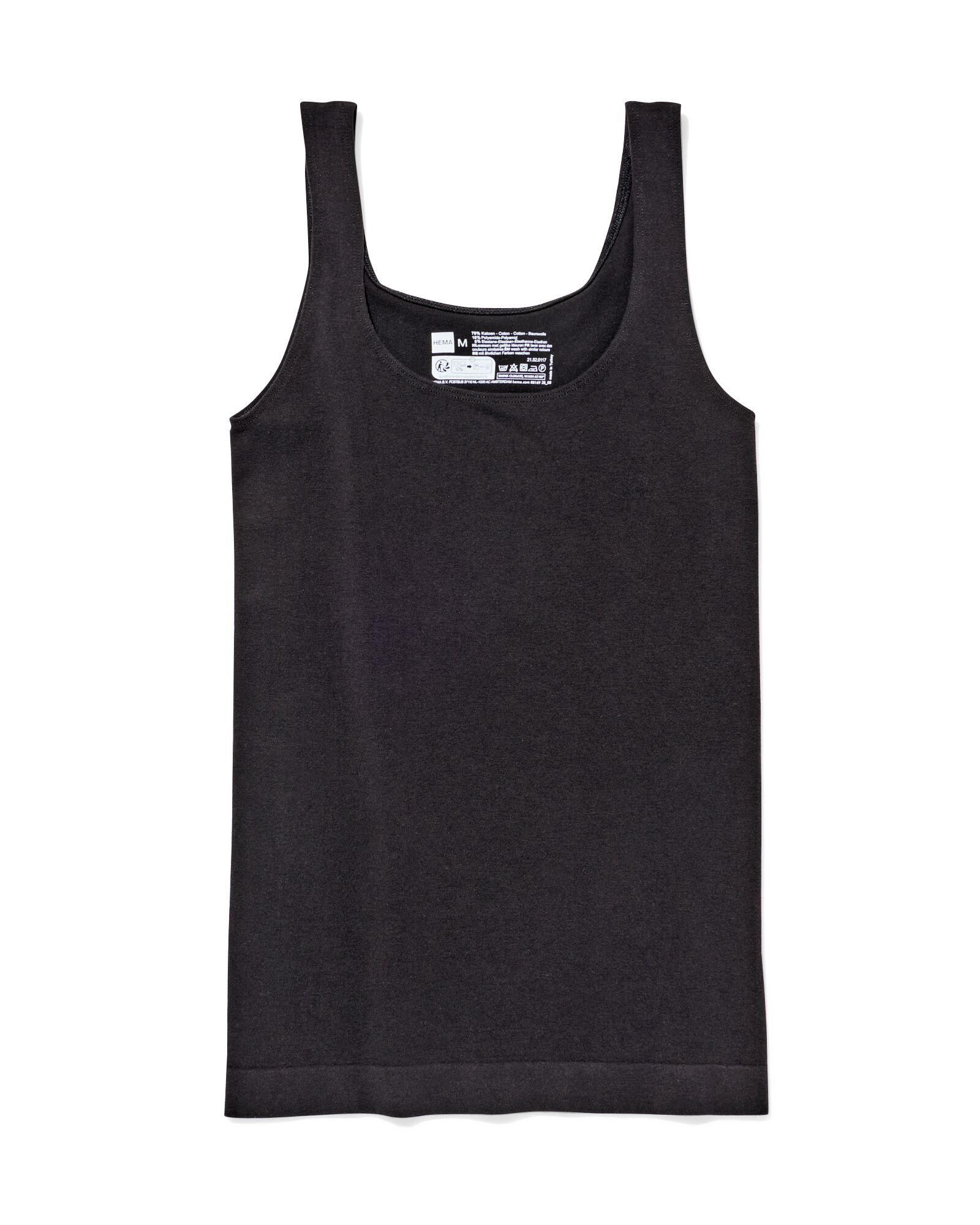 Figurfreundliches Hemd aus Baumwolle mit leichter Korrektur schwarz schwarz - 21520115BLACK - HEMA