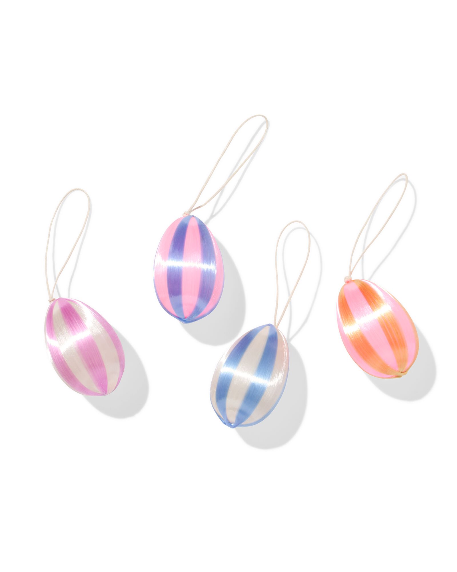 d&eacute;coration &agrave; suspendre de P&acirc;ques satin &oelig;uf - 4 pi&egrave;ces - 25800076 - HEMA
