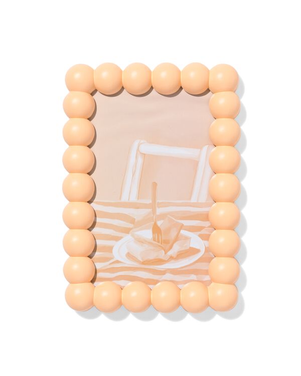 fotolijst 10x15cm perzik hout bolletjes  - 13624013 - HEMA