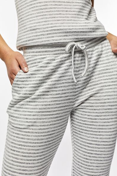 pantalon de pyjama femme rayures gris chiné - 1000022619 - HEMA