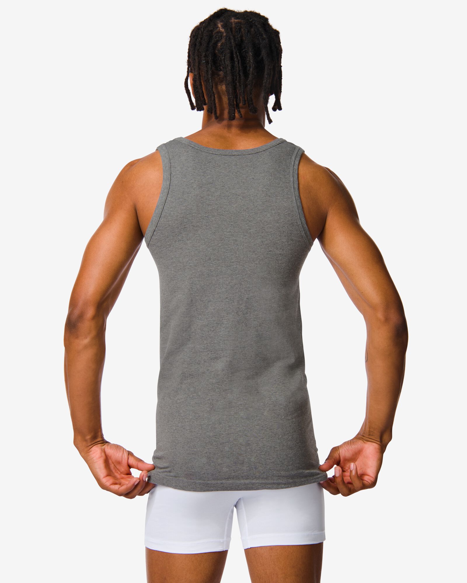 Herrenhemden, Perfect Comfort, nahtlos – 2 Stück grau grau - 1000009849 - HEMA