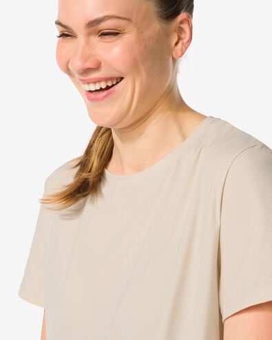 damessportshirt creme creme - 36030374CREAM - HEMA