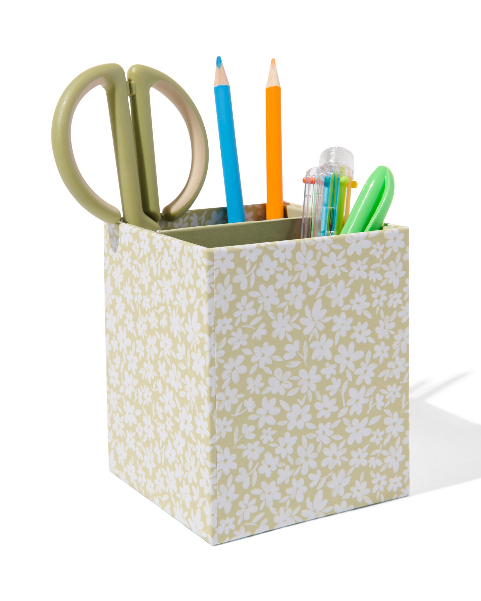 pot &agrave; crayons en carton 10.5x8.5x78.5 vert - 14870104 - HEMA