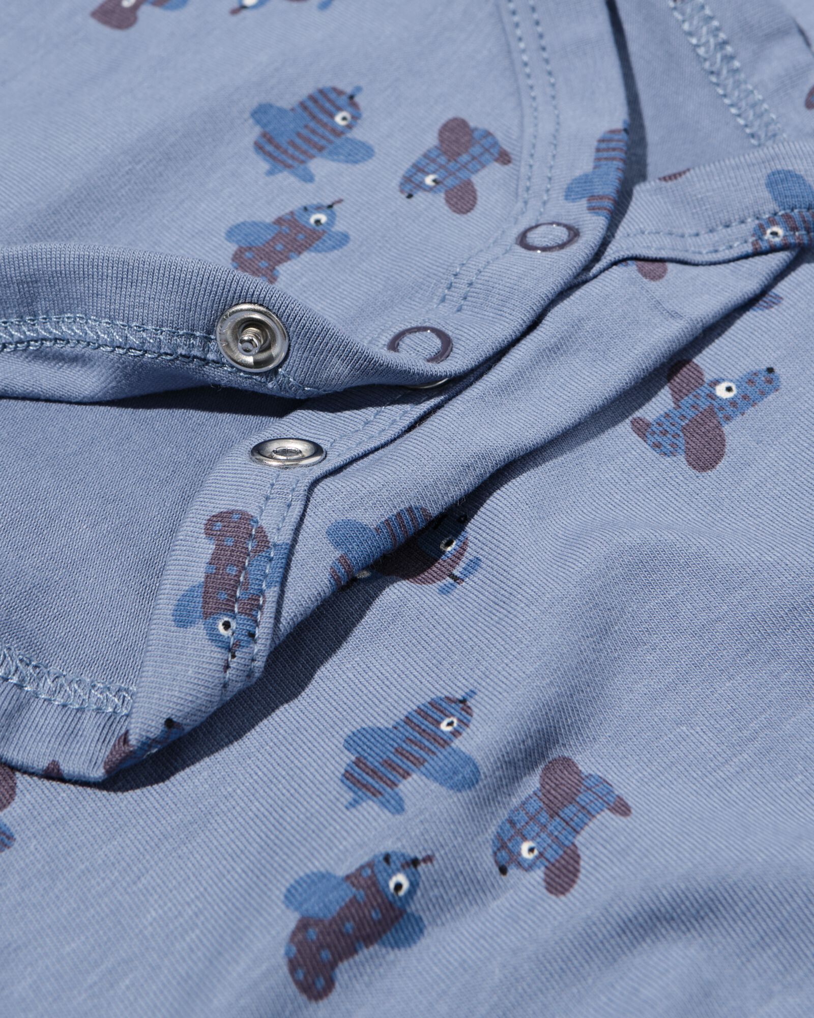 body's katoen met vliegtuig - 3 stuks blauw - 33303450BLUE - HEMA