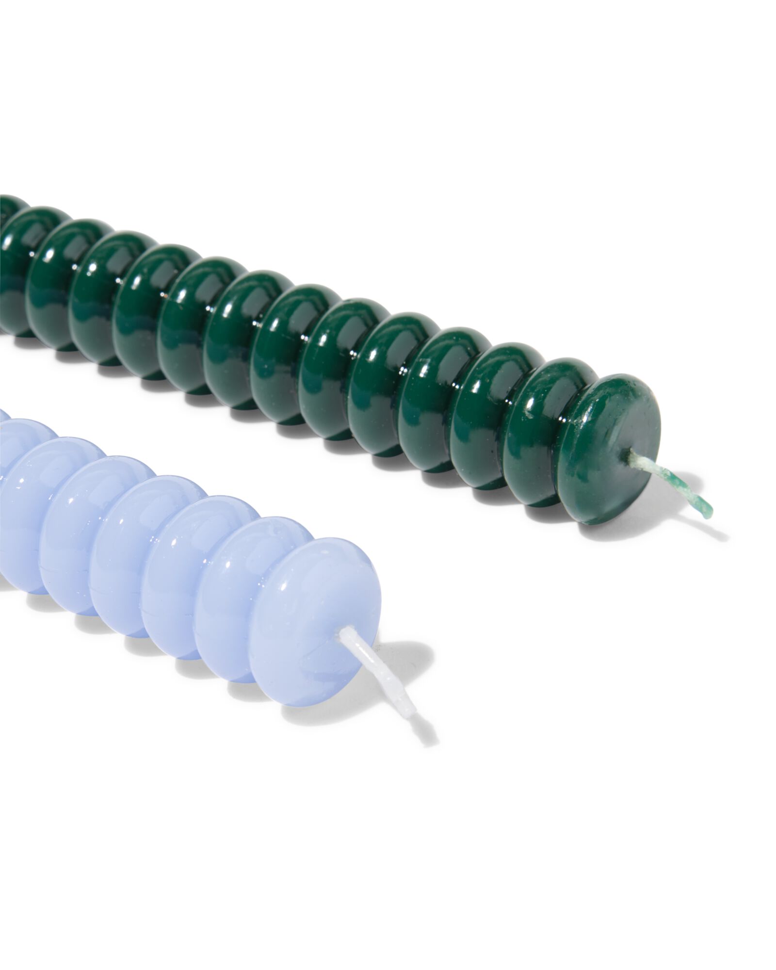 bougies d'int&eacute;rieur ⌀2,2x25cm nervur&eacute;es bleues - 2 pi&egrave;ces - 13506128 - HEMA