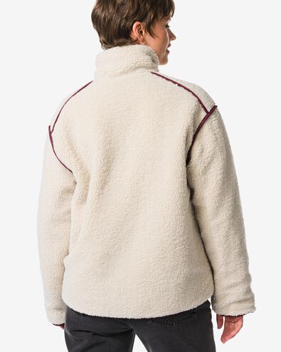 Wendbare Damenjacke Eloise mit Teddystoff rot rot - 36202050RED - HEMA