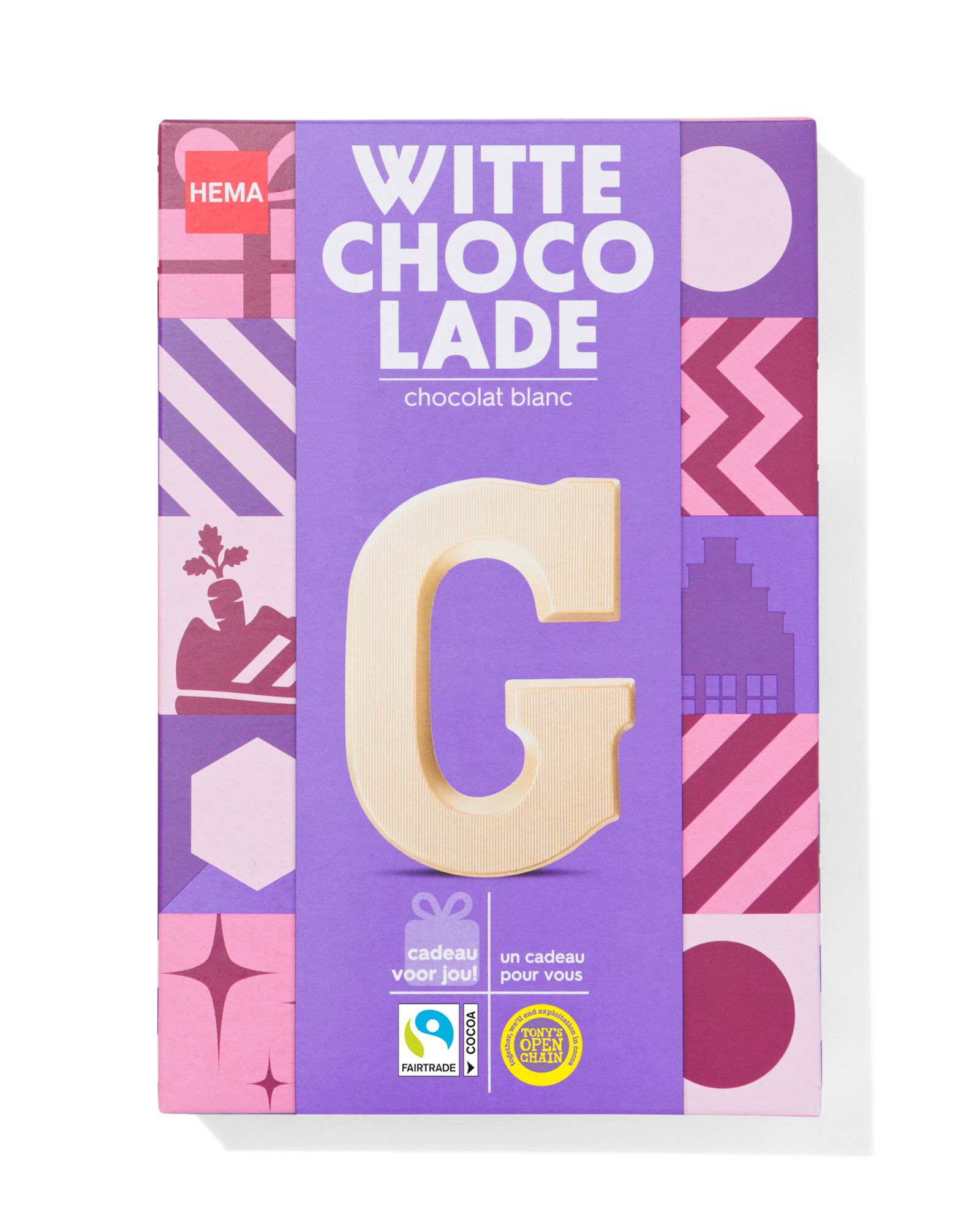 lettre en chocolat blanche G 140g - 24403107 - HEMA