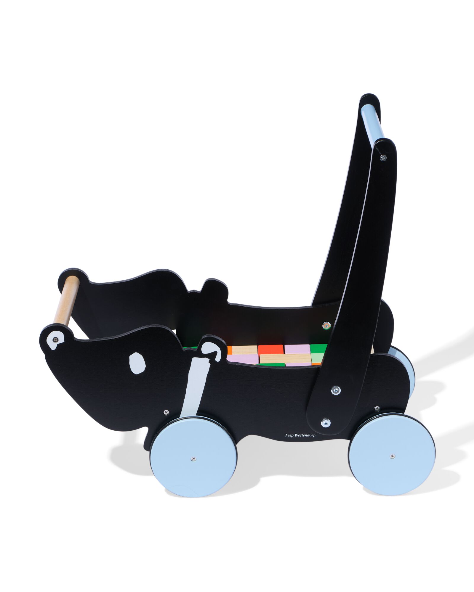 chariot de marche Takkie avec blocs de bois - 15100409 - HEMA