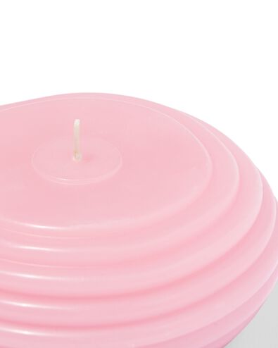 Formkerze ⌀ 10 x 4,5 cm gerippt hellrosa - 13506168 - HEMA