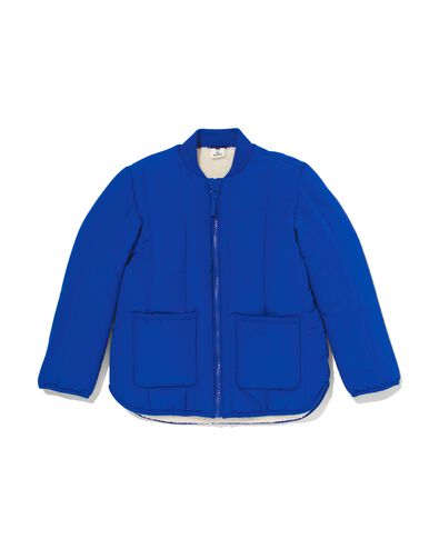 kinder gewatteerde jas doorgestikt blauw - 30775708BLUE - HEMA