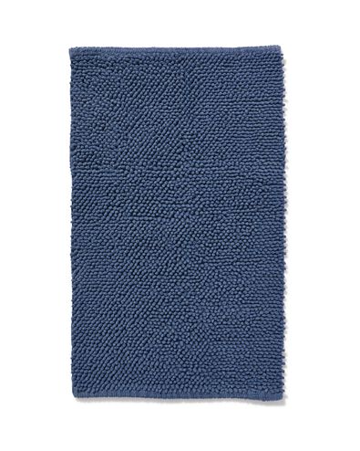 tapis de bain 50x85 cm chenille bleu acier - 5210202 - HEMA