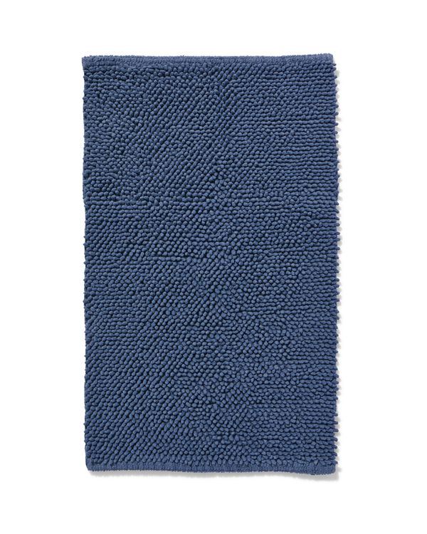 badmat 50x85cm chenille staalblauw - 5210202 - HEMA