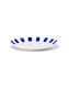 assiette à dessert Ø17cm - new bone blanc et bleu - vaisselle dépareillée - 9650008 - HEMA